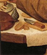 BRUEGEL, Pieter the Elder Details of Peasant Wedding Feast oil